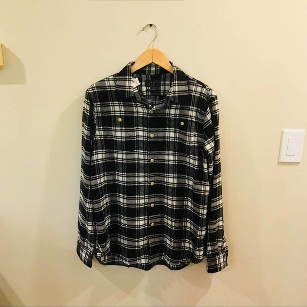 Jachs New York Flannel Black and White Medium - Picture 2 of 8